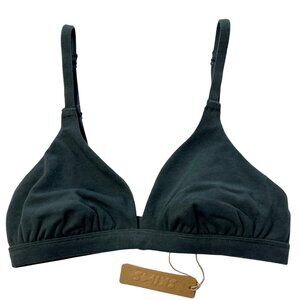 SKIMS Cotton Jersey Triangle Bralette Deep Sea Womens XS